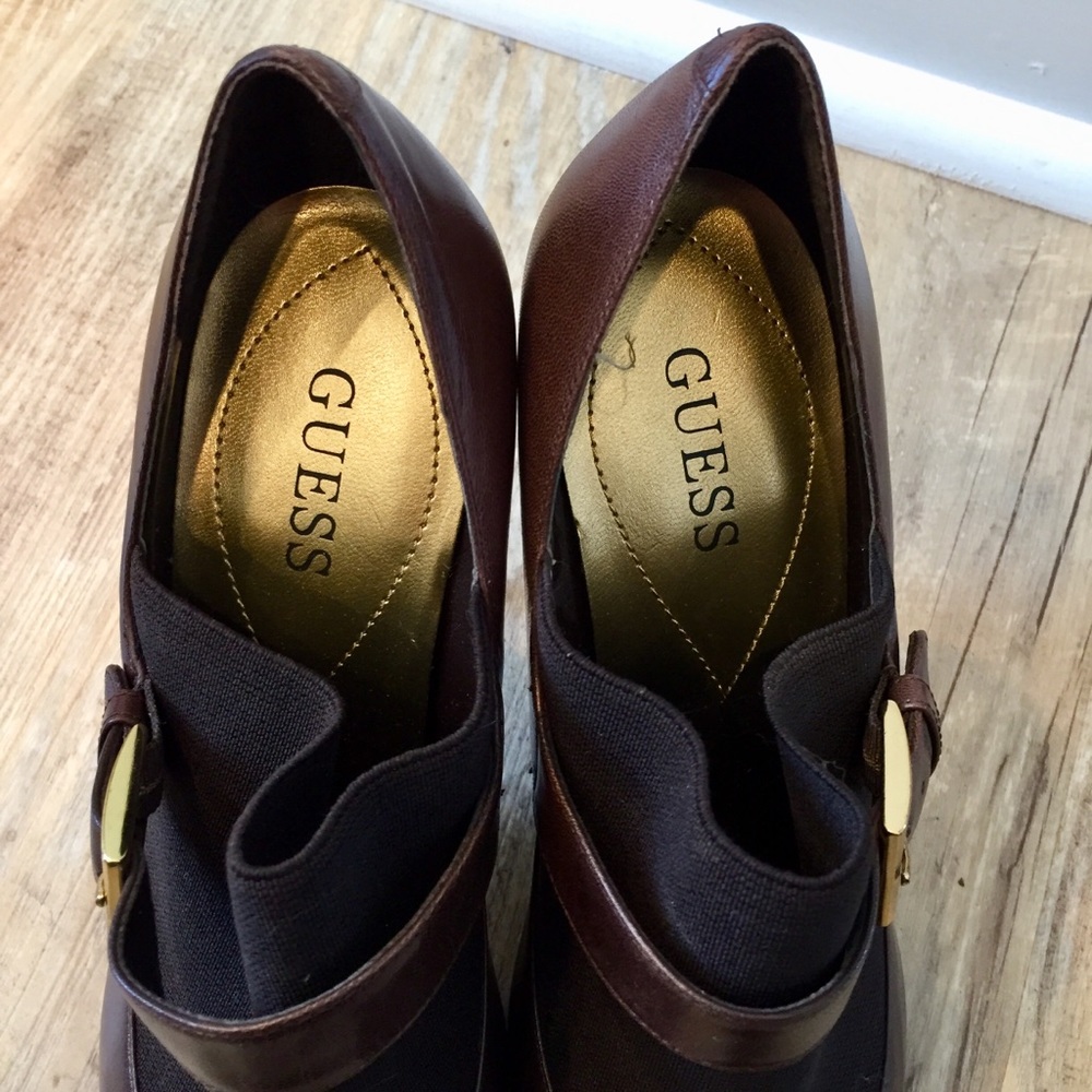 Guess Pointed Toe Sock Bootie Heels Size 7 - image 6